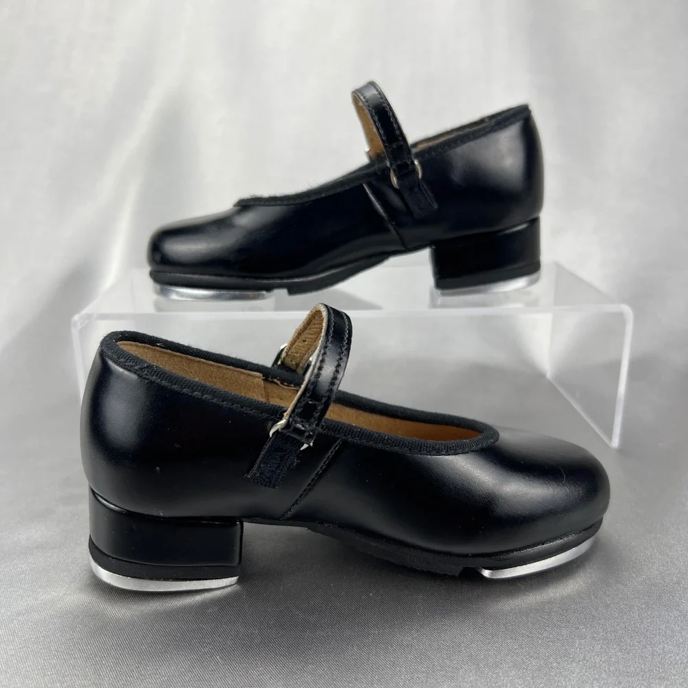 Bloch Techno Tap Black Mary Jane‎ Dance Shoes Kids Size 7M Buckle Strap Low Heel